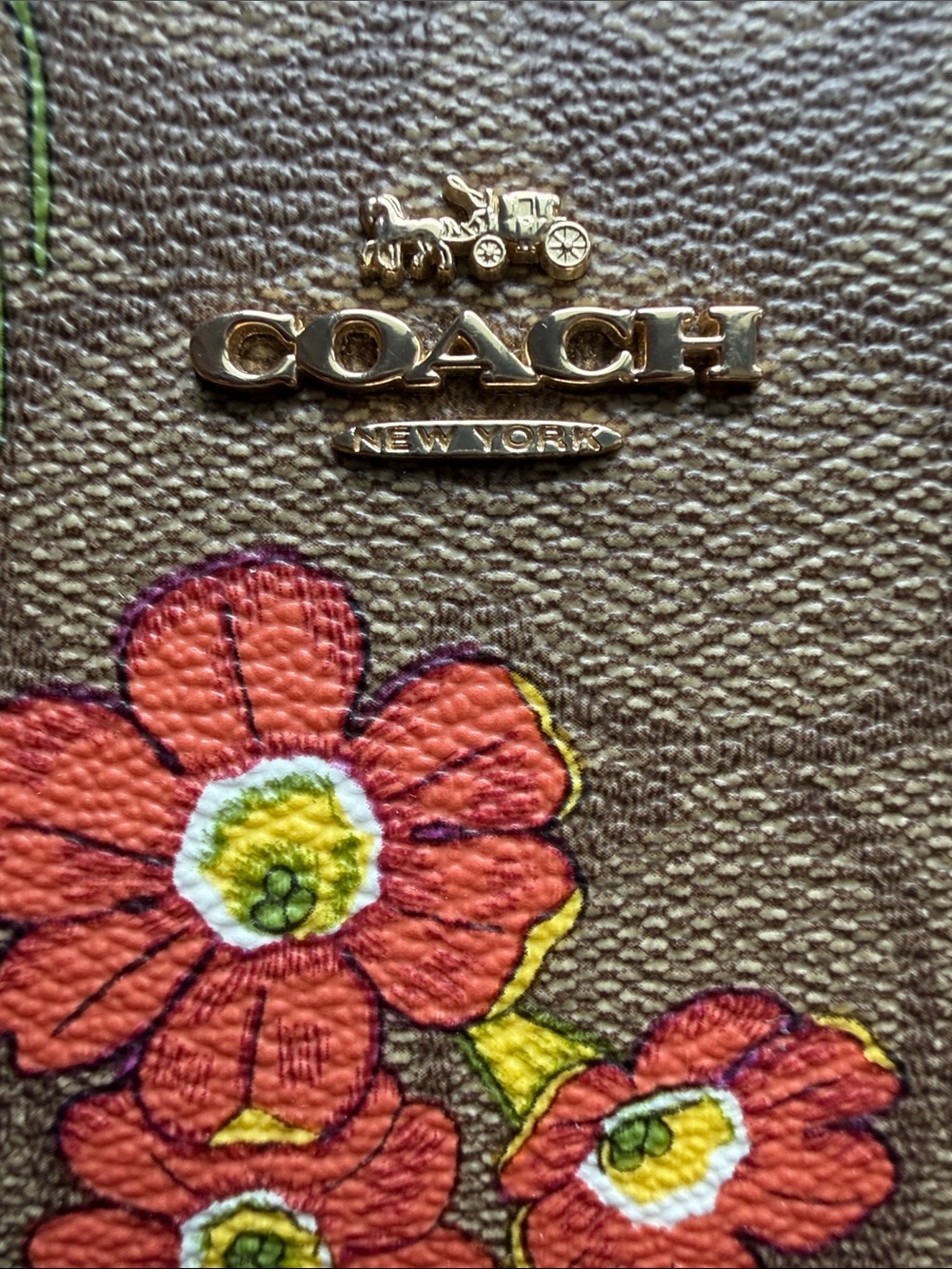 Coach Snap Wallet In Signature Canvas With Floral Print - Picture 2 of 12